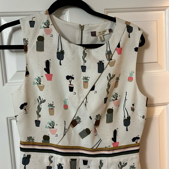 Ted Baker London Dresses & Skirts - Ted Baker Tetro Cactus Print Dress Size 8 Sleeveless Succulents Plants Ted 3